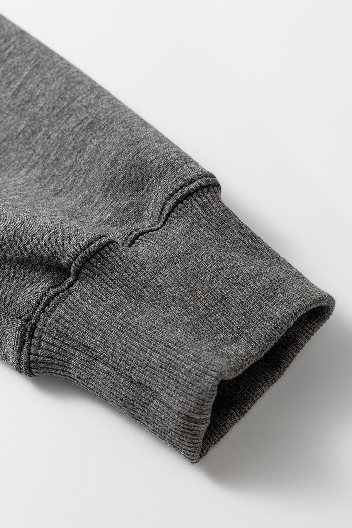 Medium Grey Collared V Neck Pullover Sweatshirt Sweatpants Set