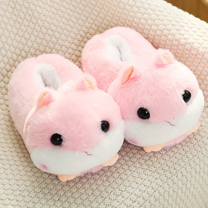 Cute Plush Cotton Slippers for Women at Home