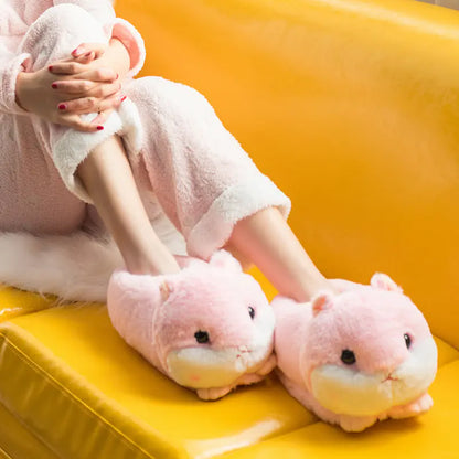 Cute Plush Cotton Slippers for Women at Home
